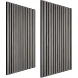 Tectake Akustikpaneel Sonic Eiche hellgrau 2 St. 60 x 120 x 2,1 cm