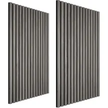 Tectake Akustikpaneel Sonic Eiche hellgrau 2 St. 60 x 120 x 2,1 cm