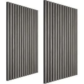 Tectake Akustikpaneel Sonic Eiche hellgrau 2 St. 60 x 120 x 2,1 cm