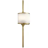 Elstead Lighting Wandleuchte Wandlampe Flurleuchte LED Glas Badezimmerlampe IP44 messing H 76,2cm