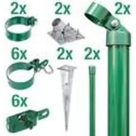 GAH Alberts Alberts Zaunanschluss-Set Wellengittertor an Maschendrahtzaun | anthrazit-metallic