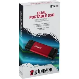 Kingston Dual Portable SSD 512 GB USB 3.2 Gen 2 Schwarz