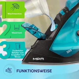 MPM MZE-29 Dampfbügeleisen Blau/Schwarz