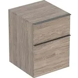 Geberit iCon Seitenschrank 502315JR1 45x60x47,6cm, 2 Schubladen, nussbaum/Griff lava matt