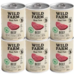Wild Farm Pate Beef 6x400g glutenfreies Hundefutter
