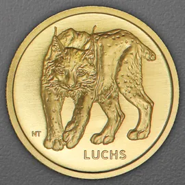 Münzprägestätten Deutschland 20 Euro Goldmünze Rückkehr der Wildtiere - Luchs 2025