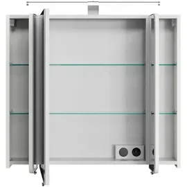 Pelipal Spiegelschrank Fokus 4005 Lack polarweiß Hochglanz 90 cm mit Softclose Türen
