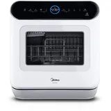 Midea ST 5.31 Mini Geschirrspüler 42cm freistehender Tischgeschirrspüler mit Wifi Control Spülmaschine 7 Programme 3 Maßgedecke Touch, 58 dB, mit/ohne Wasseranschluss benutzbar, Weiß