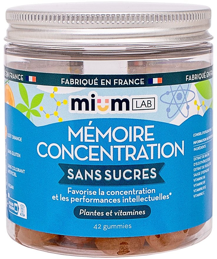 Mium Lab Gummies Mémoire et Concentration 42 pc(s) Gummies