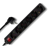 REV Ritter REV Tischsteckdose 6-fach 1,4 m mit Schalter schwarz