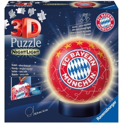Ravensburger Puzzleball Nachtlicht FC Bayern München, 72 Puzzleteile, mit Leuchtsockel inkl. LEDs; FSC® - schützt Wald - weltweit bunt