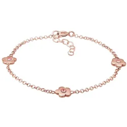 Elli Kinder Blumen Floral Kristalle Silber Rosegold Damen 