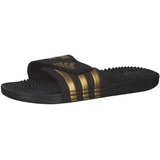 adidas Unisex-Adult Adissage Sandal, Core Black/Gold Metallic/Core Black, 47 EU