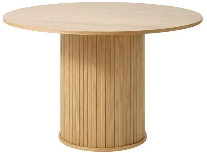 Esstisch Nola Ø 120 cm Holz Beige Natur