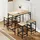 Homcom Bartisch-Set 100 x 60 x 88 cm Eiche/Schwarz