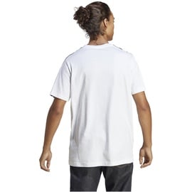 Adidas Herren Essentials Single Jersey 3-Stripes Tee, White/Black, L Tall