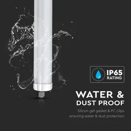 V-Tac Wannenleuchte LED 48 W 1500mm 5760lm Kunststoff weiß