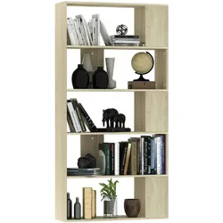 vidaXL Bücherregal/Raumteiler Sonoma-Eiche 80x24x159 cm Holzwerkstoff