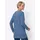 Sieh an! Longshirt in eisblau-royalblau-bedruckt | Gr.: 52