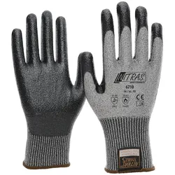 AS Arbeitsschutz Arbeitshandschuhe 10 Paar | Nitril | Nitras Taeki Schnittschutzhandschuhe | Gr. 7