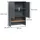 Vicco Waschmaschinenschrank Viktor 68 x 100,4 cm Anthrazit/Goldkraft Eiche