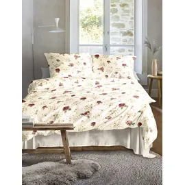 IRISETTE Koala-J 8627 floral rot 140 x 200 cm + 70 x 90 cm