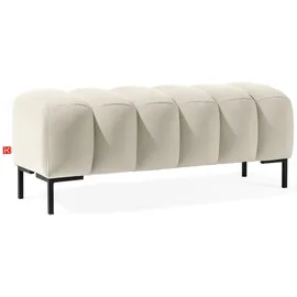 konsimo® Sitzhocker Veloursstoff 120 x 50 x 50 cm Blau/Schwarz