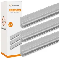 PRO PLUS Kederschiene Alu 3er Set 100cm Ø7–9mm Kederleiste Wohnwagen Markise Vorzelt