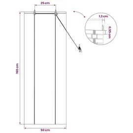 vidaXL Bambusrollo 50 x 160 cm Braun