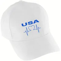 Multifanshop Baseballcap - USA - Herzschlag - Druck navi