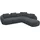 flexlux Eckcouch Polyester 3-Sitzer Schwarz