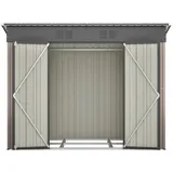 Kaket Gartenschuppen, Braun, Metall, 243x182x122 cm, Aufbewahrung & Schutzhüllen, Geräteschuppen