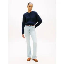Tommy Hilfiger Bootcut-Jeans "DNM TAM BOOTCUT RW", Damen, Gr. 34, Länge 32, tam, Denim/Jeans, Obermaterial: 99% Baumwolle, 1% Elasthan, unifarben, regular fit, Jeans