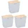 Alpina Frischhaltedose weiß 13,5 x 13 x 8 cm 1 l 3-teiliges Set