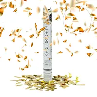 Relaxdays Party Popper Konfetti 40 cm Gold