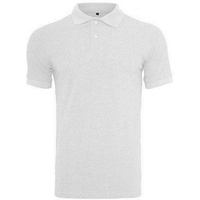 Build Your Brand Polo Piqué Shirt in Weiß, Größe S