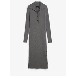 bonprix Strickkleid aus Wolle, grau, 40/42 (M), Merino