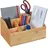 Relaxdays Schreibtisch Organizer Stiftehalter Braun 6 St.