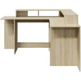 vidaXL Schreibtisch Sonoma Eiche braun