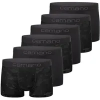 CAMANO Boxershorts schwarz L 6er Pack
