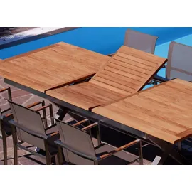 aleos Gartengarnitur 7-tlg. Braun/Taupe