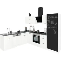 kochstation Winkelküche L-Form 270 cm weiß