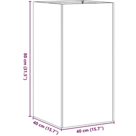 vidaXL Pflanzkübel 40 x 40 x 80 cm Verzinkter Stahl