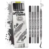 ONLINE USV-Systeme ONLINE® Calli.Brush Double Grey Brush-Pens farbsortiert, 5 St.