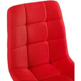 CLP 4er Set Esszimmerstühle Antibes Stoff rot