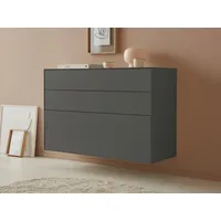 LeGer Home by Lena Gercke Sideboard »Essentials«, Breite: 112cm, MDF lackiert, Push-to-open-Funktion, grau