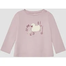 s.Oliver Ausgestelltes Langarmshirt mit Print und Applikation - 74