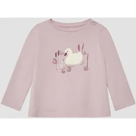 s.Oliver Ausgestelltes Langarmshirt mit Print und Applikation - 74