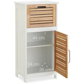 Relaxdays Beistellschrank 83 x 40 x 30 cm Weiß