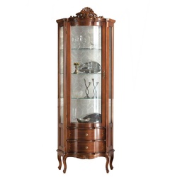 Vitrine im Barock Style Nussbaum furniert